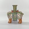 9A5F7841-5CB6-49CD-B9E3-E3774F278965 Pair Chinese porcelain elephant joss stick holders, c. 1850.