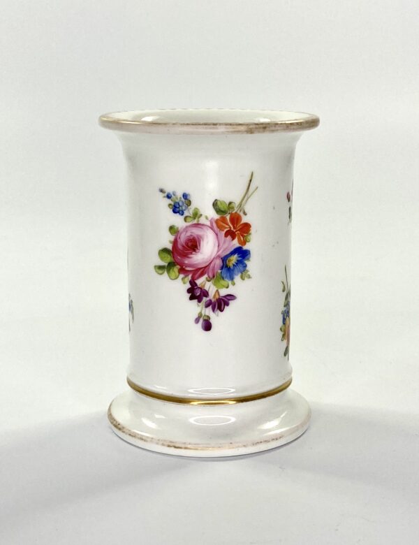 Swansea porcelain spill vase. Flowers. c. 1815.