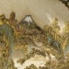A5582B80-67DE-4F7D-AD2A-B4031FE99996 Satsuma pottery plate. Kinkozan, c. 1900. Meiji Period. closeup
