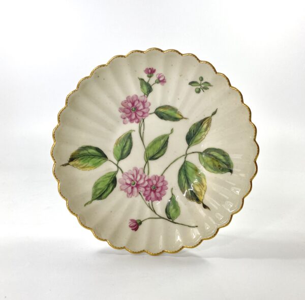 Chelsea porcelain ‘Botanical’ saucer, c. 1760.