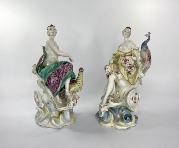 Pair Derby figures, Jupiter & Juno, c. 1760