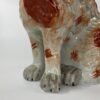 Pair Staffordshire pottery Spaniels, of large size, c. 1840.