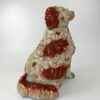 Pair Staffordshire pottery Spaniels, of large size, c. 1840.