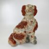 Pair Staffordshire pottery Spaniels, of large size, c. 1840.