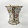 Pair Chinese porcelain bough pots. c. 1760. Qianlong Period. closeup