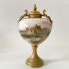 Royal Doulton vase and cover, signed J.H. Plant, c. 1900. closeup