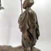 Japanese bronze lamp, signed Yoshitani, 美谷特製. Meiji Period. Closeup