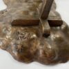 Japanese bronze lamp, signed Yoshitani, 美谷特製. Meiji Period.