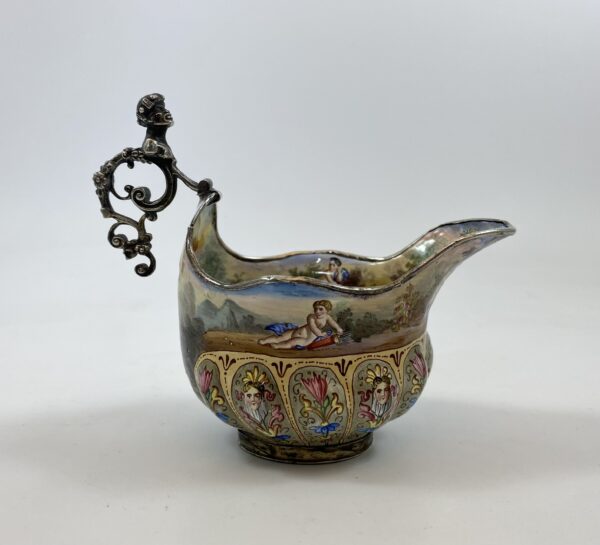Viennese enamel ewer, c. 1890.