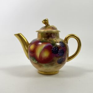 Royal Worcester ‘Fruit’ miniature teapot. Harry Ayrton, d. 1953