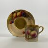 Royal Worcester coffee can and saucer. Signed. Dated 1924 Royal Worcester coffee can and saucer. Signed. Dated 1924