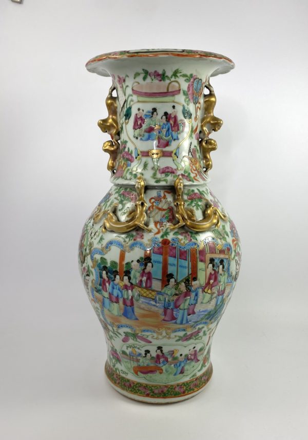 Cantonese porcelain vase, Chinese, c. 1880. Guangxu Period