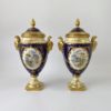 Pair Coalport vases and covers. Lakeland scenes, P.Simpson, c. 1900