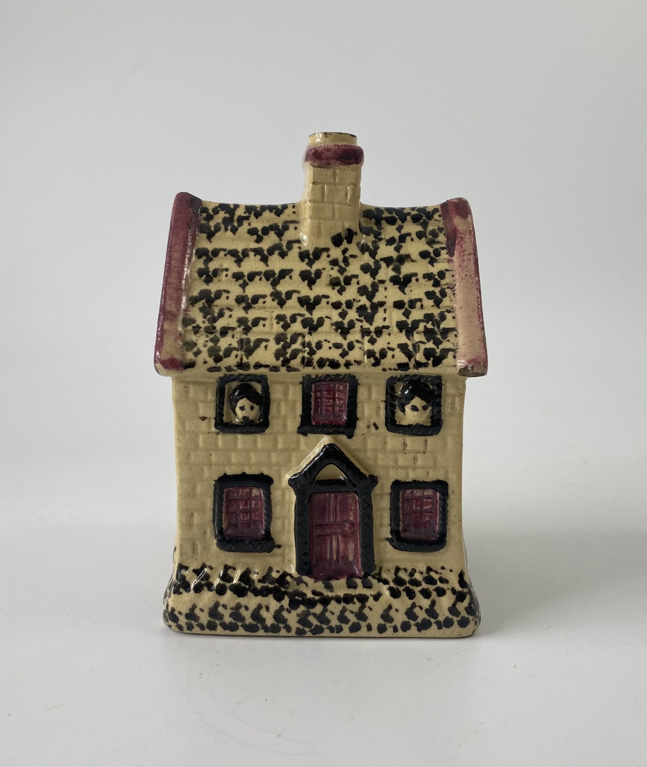 English pottery ‘Prattware’ cottage money box, c. 1830 English pottery ‘Prattware’ cottage money box, c. 1830