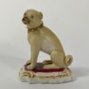 Rockingham porcelain pug dog, c. 1835