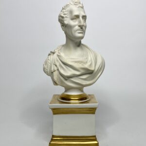 Duke of Wellington, Samuel Alcock biscuit porcelain bust, c. 1835.