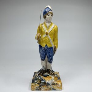 Pratt pottery figure ‘Loyal Volunteer’, c. 1795.