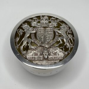 Queen Elizabeth II Silver Jubilee silver pot pourri.