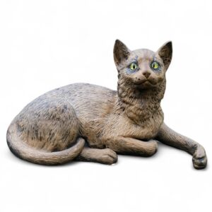 Austrian terracotta cat, Goldscheider style, c. 1890.