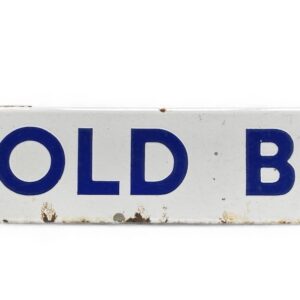 SOLD BY, enamelled double sided sign, c. 1910.