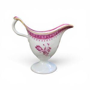 New Hall clip handled cream jug, c. 1790.