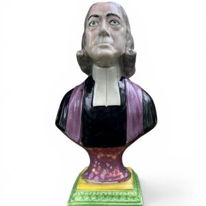 Staffordshire lustre Rev. John Wesley, bust, c. 1820.