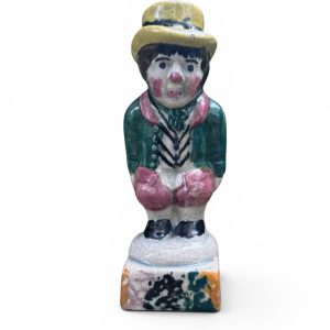 Prattware Roger Giles pepper pot, Staffordshire, 1830.
