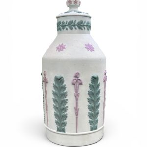 Wedgwood three colour jasper jar & cover, c. 1850.