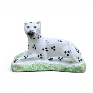 Staffordshire pottery Snow Leopard, c. 1810.
