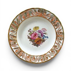 Derby porcelain dish, Flowers, c. 1805.