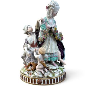 Meissen porcelain group ‘The Broken Eggs’, c. 1775, Marcolini Period.
