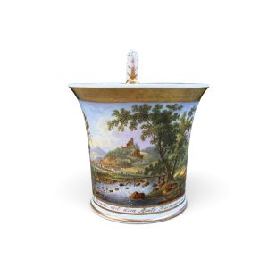 Berlin porcelain topographical cabinet cup, c. 1820.