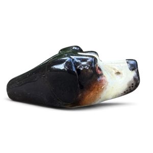 Royal Worcester porcelain dog whistle, dated 1916.