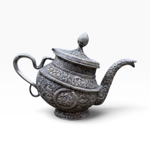 Kashmiri Kang shaped teapot, India, c. 1900.