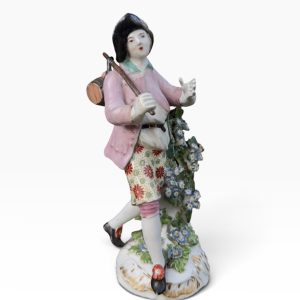 Chelsea Derby porcelain figure, c. 1760.
