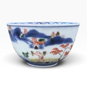 Rare Japanese Imari teabowl, Arita, c. 1700, Genroku Period.
